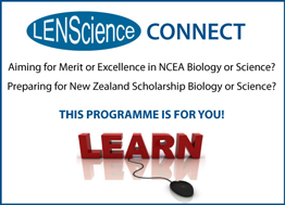 LENScience Connect - Aiming for Merit or Excellence in NCEA Biology or Science? Preparing for New Zealand Scholarship Biology or Science? This programme is for you! LEARN.