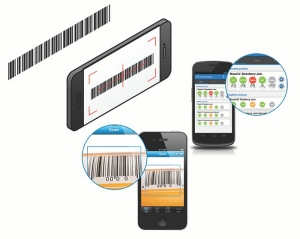 smartphone scanning barcode